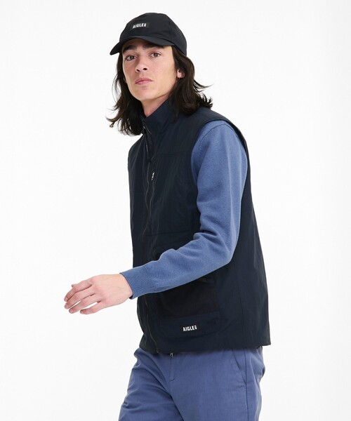 AIGLE（エーグル）の「撥水マルチポケット ナイロンジレベスト（その他アウター・メンズ・ブラック/ベージュ・S/M）」の4枚目の写真