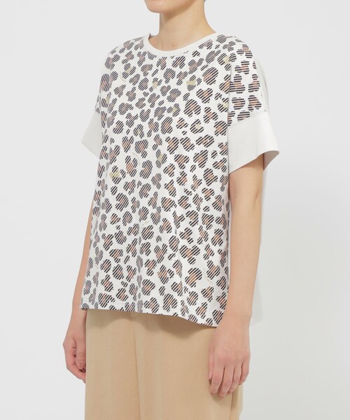EVEX by KRIZIA(エヴェックスバイクリツィア)の「【L】【ウォッシャブル】パンサードットプリントカットソー(Tシャツ/カットソー・レディース・ダークネイビー/グレー系その他・44)」の6枚目の写真