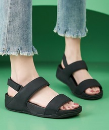 ダブルバンド バックストラップ 厚底 スポーツ サンダル シューズ