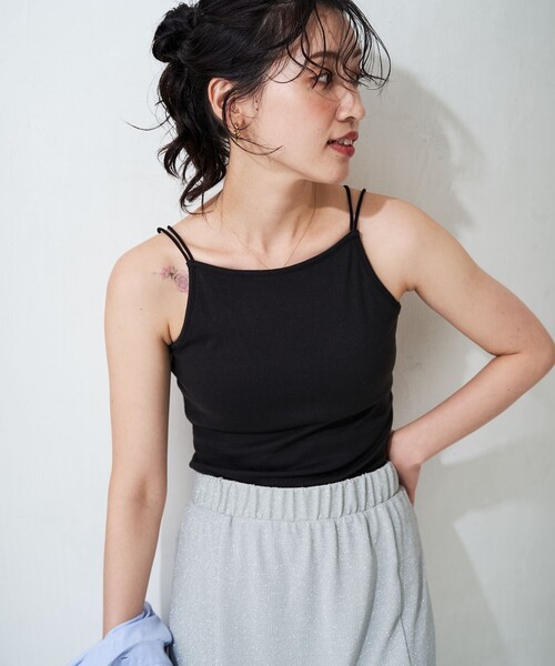 セール】限定展開 カップ付き ストラップ キャミソール（キャミソール