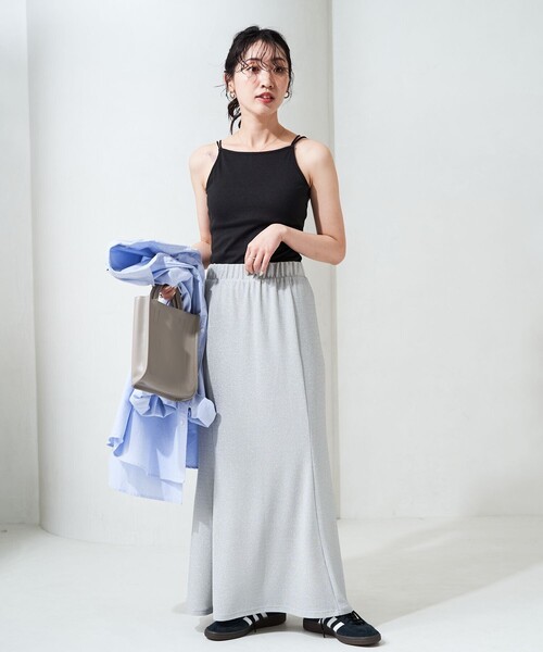 FREAK'S STORE（フリークスストア）の「限定展開　カップ付き ストラップ キャミソール（キャミソール・レディース・ライトグレー/グリーン/ネイビー/ブラウン/オフホワイト/ブラック/チャコールグレー・MEDIUM/SMALL）」の13枚目の写真