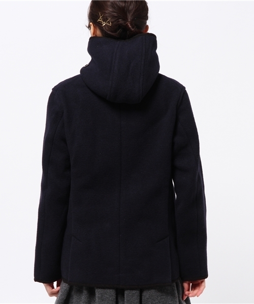 DANTON（ダントン）の「【DANTON×CIAOPANICTYPY】ウールモッサWフードコート（ピーコート・レディース・ネイビー・SMALL/MEDIUM）」の4枚目の写真