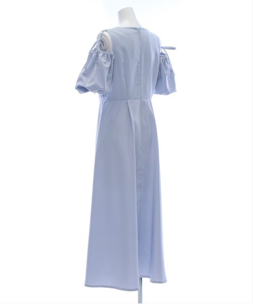 CLEAR BASIC（クリアベーシック）の「【低身長サイズ有】2way袖バルーン半袖ロングワンピース[大人 フェミニン 骨格ウェーブ]≪SS新作≫（ワンピース・レディース・ピンク/ネイビー/ブルーグレー・F/XS）」の10枚目の写真