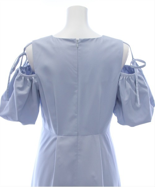 CLEAR BASIC（クリアベーシック）の「【低身長サイズ有】2way袖バルーン半袖ロングワンピース[大人 フェミニン 骨格ウェーブ]≪SS新作≫（ワンピース・レディース・ピンク/ネイビー/ブルーグレー・F/XS）」の12枚目の写真