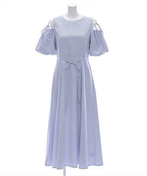 CLEAR BASIC（クリアベーシック）の「【低身長サイズ有】2way袖バルーン半袖ロングワンピース[大人 フェミニン 骨格ウェーブ]≪SS新作≫（ワンピース・レディース・ピンク/ネイビー/ブルーグレー・F/XS）」の15枚目の写真