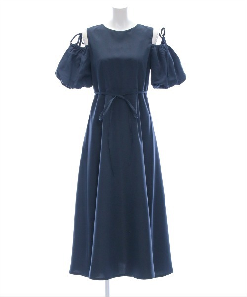 CLEAR BASIC（クリアベーシック）の「【低身長サイズ有】2way袖バルーン半袖ロングワンピース[大人 フェミニン 骨格ウェーブ]≪SS新作≫（ワンピース・レディース・ピンク/ネイビー/ブルーグレー・F/XS）」の16枚目の写真