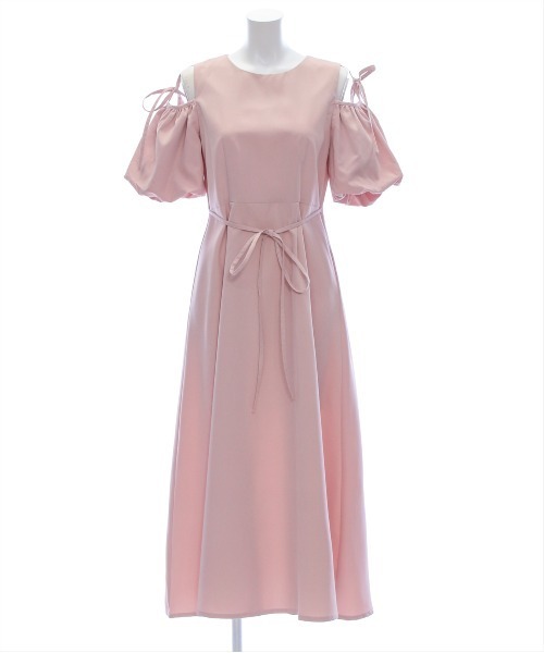 CLEAR BASIC（クリアベーシック）の「【低身長サイズ有】2way袖バルーン半袖ロングワンピース[大人 フェミニン 骨格ウェーブ]≪SS新作≫（ワンピース・レディース・ピンク/ネイビー/ブルーグレー・F/XS）」の17枚目の写真