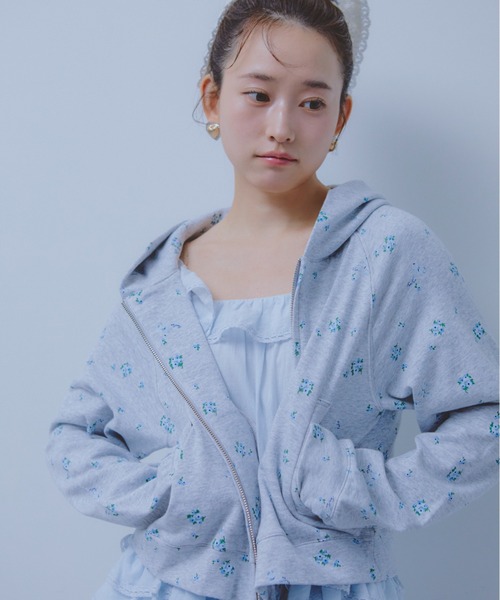 ファーファー 25SS フラワープリントパーカー スウェット ジップアップ ファーファー furfur 25SS フラワープリントパーカー スウェット