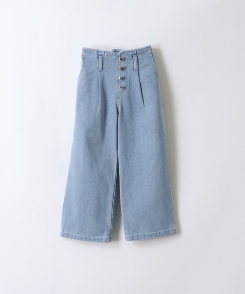coca(coca)(コカ)の「\26ss 新色追加/ キッズ デニムハート釦パンツ(デニムパンツ・キッズ・ライトブルー・150/120/130/140)」の6枚目の写真