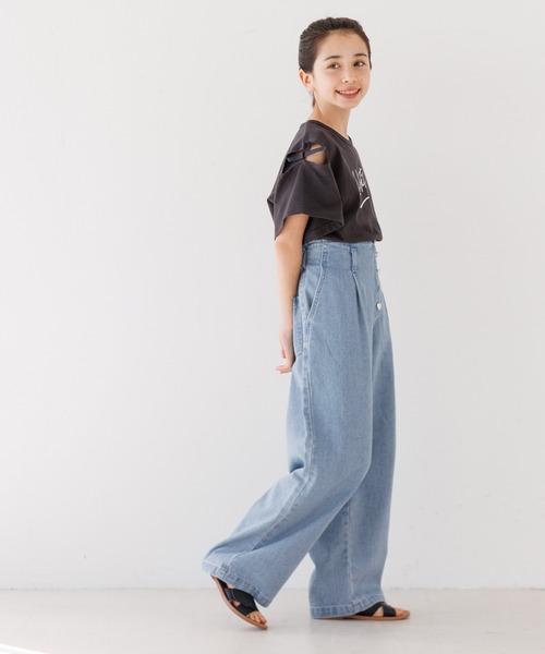 coca(coca)(コカ)の「\26ss 新色追加/ キッズ デニムハート釦パンツ(デニムパンツ・キッズ・ライトブルー・150/120/130/140)」の8枚目の写真