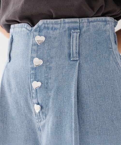 coca(coca)(コカ)の「\26ss 新色追加/ キッズ デニムハート釦パンツ(デニムパンツ・キッズ・ライトブルー・150/120/130/140)」の10枚目の写真