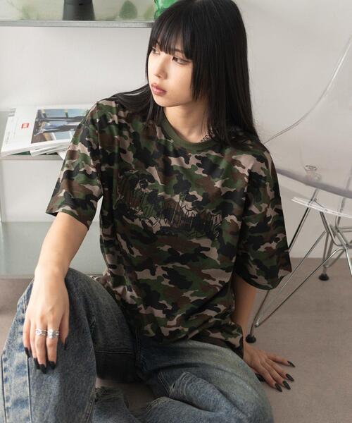 WEGO(ウィゴー)の「WEGO/ヴィンテージウォッシュグラフィックビッグT(Tシャツ/カットソー・レディース・スミクロ/その他1/ピンク・FREE)」の1枚目の写真