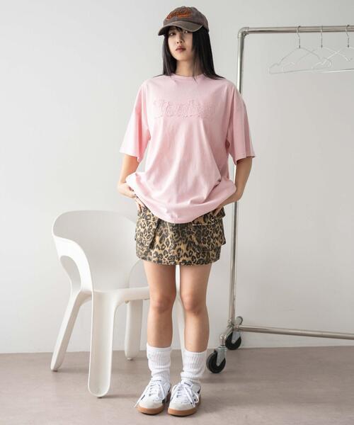 WEGO(ウィゴー)の「WEGO/ヴィンテージウォッシュグラフィックビッグT(Tシャツ/カットソー・レディース・スミクロ/その他1/ピンク・FREE)」の5枚目の写真