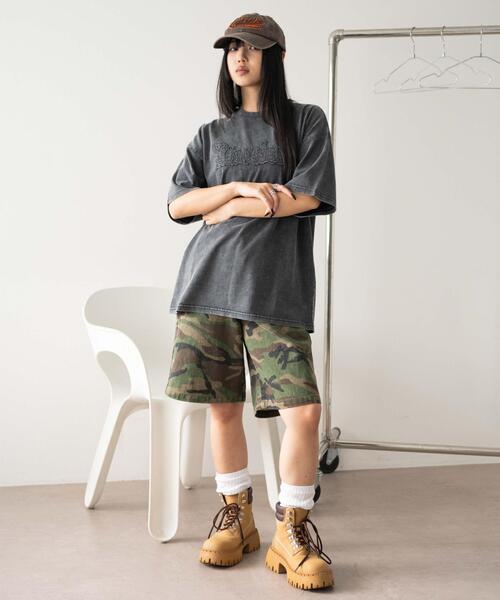 WEGO(ウィゴー)の「WEGO/ヴィンテージウォッシュグラフィックビッグT(Tシャツ/カットソー・レディース・スミクロ/その他1/ピンク・FREE)」の4枚目の写真
