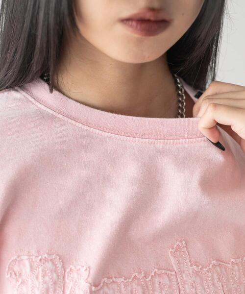WEGO(ウィゴー)の「WEGO/ヴィンテージウォッシュグラフィックビッグT(Tシャツ/カットソー・レディース・スミクロ/その他1/ピンク・FREE)」の7枚目の写真