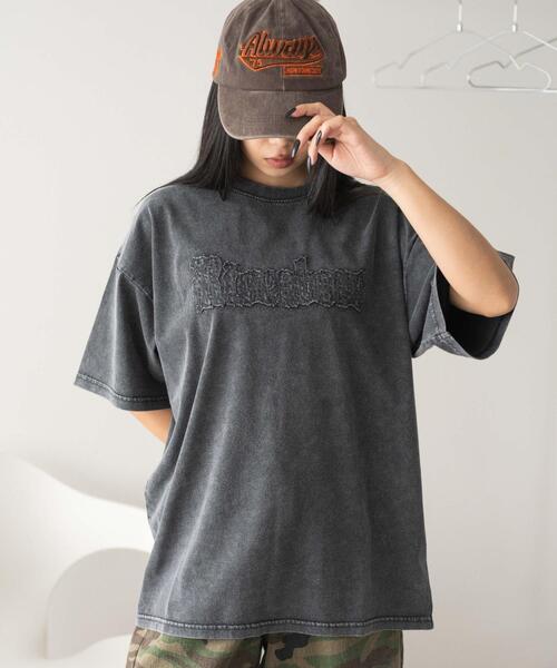WEGO(ウィゴー)の「WEGO/ヴィンテージウォッシュグラフィックビッグT(Tシャツ/カットソー・レディース・スミクロ/その他1/ピンク・FREE)」の10枚目の写真