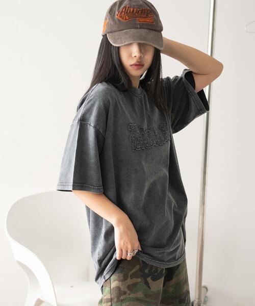 WEGO(ウィゴー)の「WEGO/ヴィンテージウォッシュグラフィックビッグT(Tシャツ/カットソー・レディース・スミクロ/その他1/ピンク・FREE)」の12枚目の写真