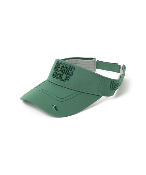 BEAMS GOLF(ビームスゴルフ)の「〈MEN〉ツアー タフタ バイザー(サンバイザー・メンズ・ネイビー/ダークグリーン/ホワイト・ONE SIZE)」の1枚目の写真