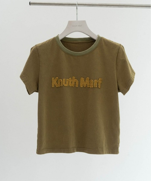 Knuth MarfクロップドTシャツ ベージュ 半袖 ZOZO限定】vintage T shirt(unisex)（Tシャツ/カットソー