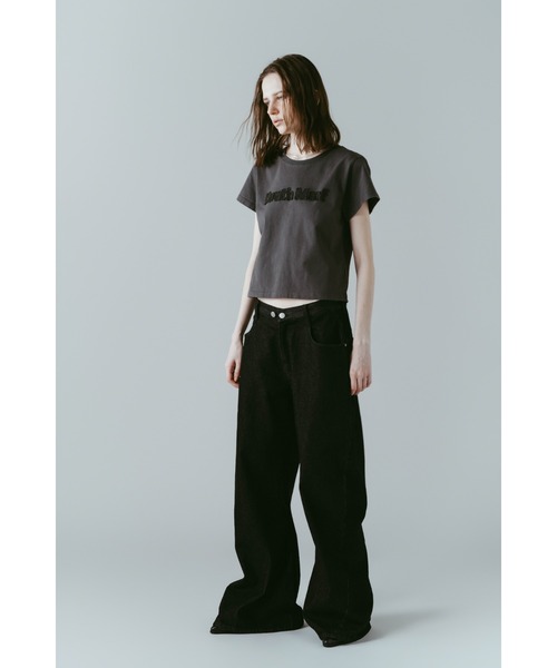 Knuth Marf(クヌースマーフ)の「【ZOZO限定】vintage mini T shirit(Tシャツ/カットソー・レディース・イエロー/ライトベージュ/チャコール/ライトブルー/ライトピンク・FREE)」の15枚目の写真