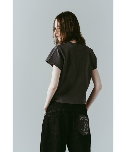 Knuth Marf(クヌースマーフ)の「【ZOZO限定】vintage mini T shirit(Tシャツ/カットソー・レディース・イエロー/ライトベージュ/チャコール/ライトブルー/ライトピンク・FREE)」の16枚目の写真