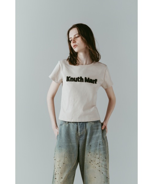 Knuth Marf(クヌースマーフ)の「【ZOZO限定】vintage mini T shirit(Tシャツ/カットソー・レディース・イエロー/ライトベージュ/チャコール/ライトブルー/ライトピンク・FREE)」の6枚目の写真