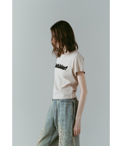 Knuth Marf(クヌースマーフ)の「【ZOZO限定】vintage mini T shirit(Tシャツ/カットソー・レディース・イエロー/ライトベージュ/チャコール/ライトブルー/ライトピンク・FREE)」の7枚目の写真