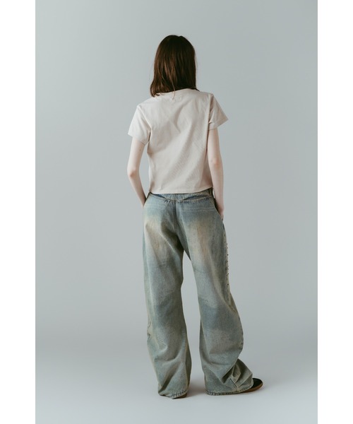 Knuth Marf(クヌースマーフ)の「【ZOZO限定】vintage mini T shirit(Tシャツ/カットソー・レディース・イエロー/ライトベージュ/チャコール/ライトブルー/ライトピンク・FREE)」の10枚目の写真
