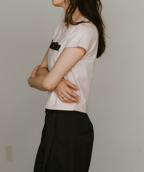 Knuth Marf（クヌースマーフ）の「【ZOZO限定】vintage mini T shirit（Tシャツ/カットソー・レディース・イエロー/ライトベージュ/チャコール/ライトブルー/ライトピンク・FREE）」の7枚目の写真