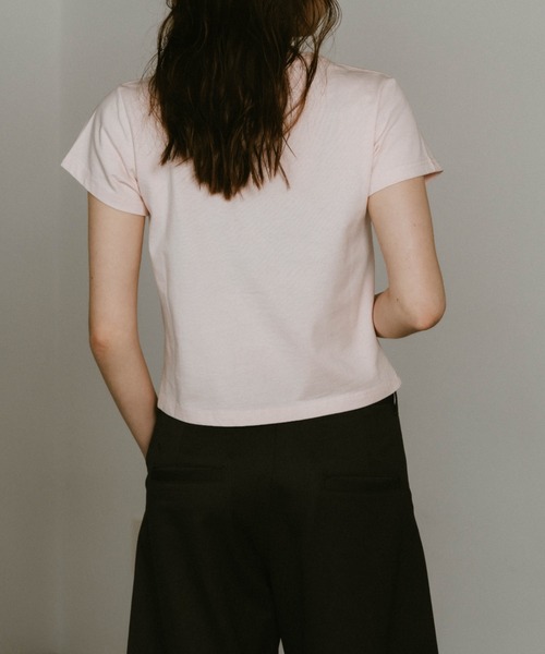 Knuth Marf（クヌースマーフ）の「【ZOZO限定】vintage mini T shirit（Tシャツ/カットソー・レディース・イエロー/ライトベージュ/チャコール/ライトブルー/ライトピンク・FREE）」の6枚目の写真
