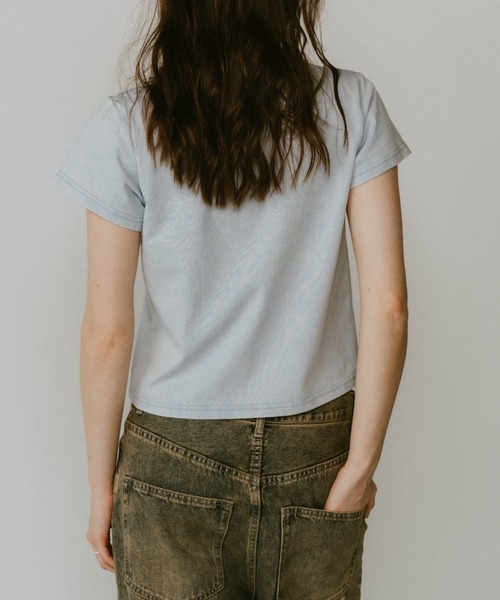 Knuth Marf（クヌースマーフ）の「【ZOZO限定】vintage mini T shirit（Tシャツ/カットソー・レディース・イエロー/ライトベージュ/チャコール/ライトブルー/ライトピンク・FREE）」の8枚目の写真
