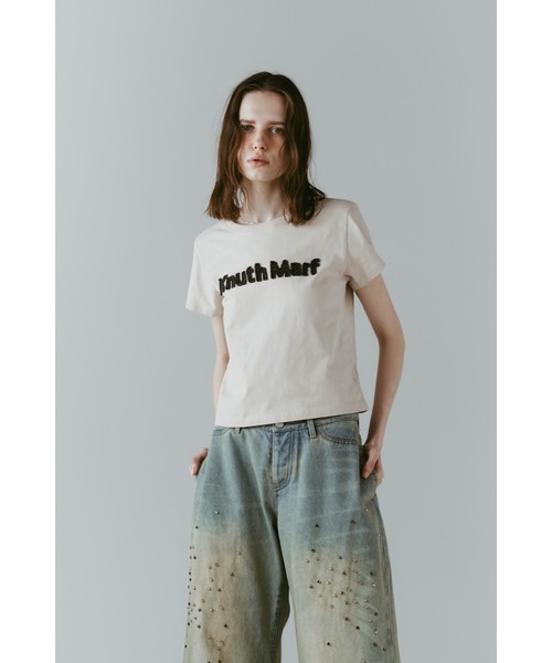 Knuth Marf（クヌースマーフ）の「【ZOZO限定】vintage mini T shirit（Tシャツ/カットソー・レディース・イエロー/ライトベージュ/チャコール/ライトブルー/ライトピンク・FREE）」の12枚目の写真