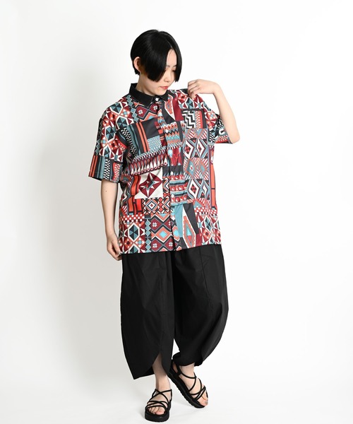MARAI(マーライ)の「半袖シャツ アロハシャツ 総柄シャツ(シャツ/ブラウス・レディース・C/D/B/ブルー・FREE)」の12枚目の写真
