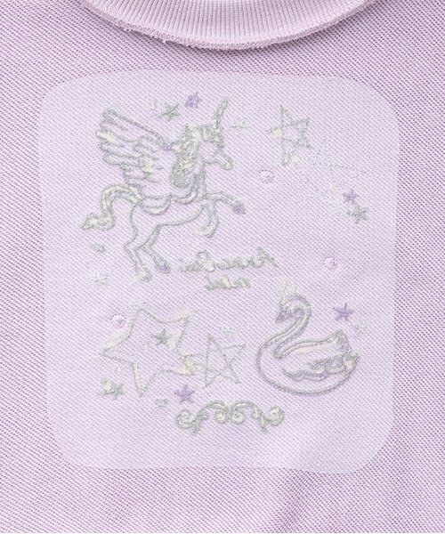 ANNA SUI mini(アナスイ・ミニ)の「【人気商品再入荷】【直営店で取り扱い無し】ユニコーン刺繍トレーナー(スウェット・キッズ・オフホワイト/ラベンダー・110cm/130cm/140cm/120cm)」の6枚目の写真