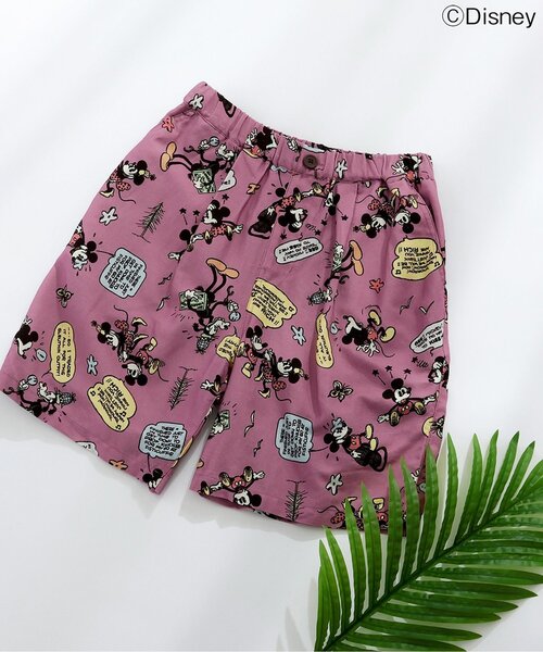 Disney(ディズニー)の「【ディズニーキャラクター】アロハショーツ(オトナ)(その他パンツ・メンズ・アイボリー/ピンク/グリーン・MEDIUM/LARGE)」の2枚目の写真