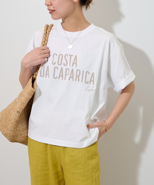 JOURNAL STANDARD relume（ジャーナルスタンダード　レリューム）の「《追加》コットンミックスロゴTEE（Tシャツ/カットソー・レディース・ホワイト/ライトグレー/ベージュ系その他・FREE）」の2枚目の写真
