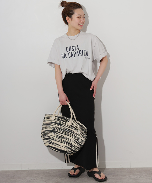 JOURNAL STANDARD relume（ジャーナルスタンダード　レリューム）の「《追加》コットンミックスロゴTEE（Tシャツ/カットソー・レディース・ホワイト/ライトグレー/ベージュ系その他・FREE）」の4枚目の写真