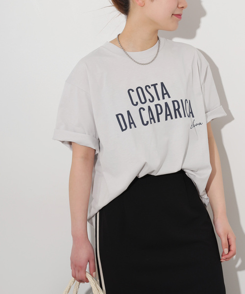 JOURNAL STANDARD relume（ジャーナルスタンダード　レリューム）の「《追加》コットンミックスロゴTEE（Tシャツ/カットソー・レディース・ホワイト/ライトグレー/ベージュ系その他・FREE）」の7枚目の写真