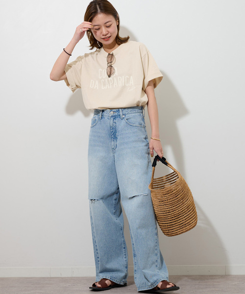 JOURNAL STANDARD relume（ジャーナルスタンダード　レリューム）の「《追加》コットンミックスロゴTEE（Tシャツ/カットソー・レディース・ホワイト/ライトグレー/ベージュ系その他・FREE）」の18枚目の写真