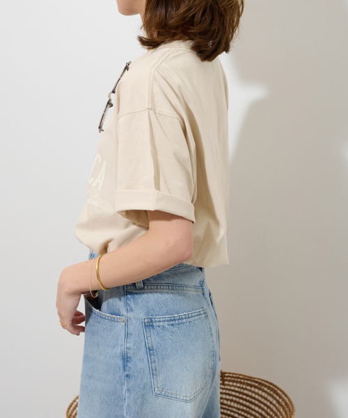 JOURNAL STANDARD relume（ジャーナルスタンダード　レリューム）の「《追加》コットンミックスロゴTEE（Tシャツ/カットソー・レディース・ホワイト/ライトグレー/ベージュ系その他・FREE）」の21枚目の写真