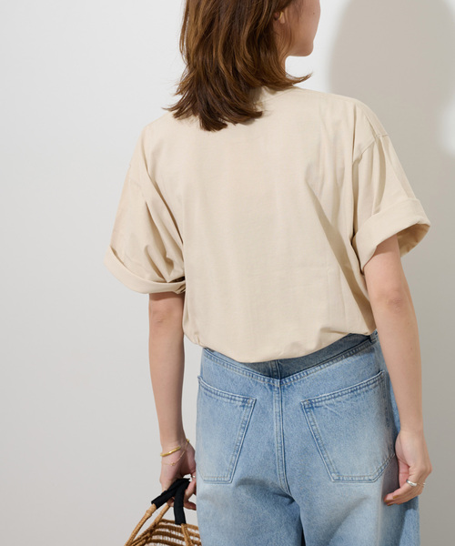 JOURNAL STANDARD relume（ジャーナルスタンダード　レリューム）の「《追加》コットンミックスロゴTEE（Tシャツ/カットソー・レディース・ホワイト/ライトグレー/ベージュ系その他・FREE）」の22枚目の写真