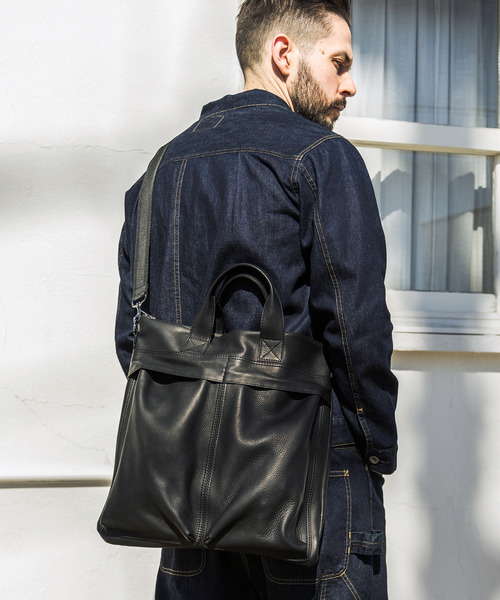 ミスターオリーブ ウォータープルーフレザー トートバッグ MR.OLIVE