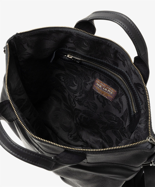 MR.OLIVE E.O.I(ミスターオリーブイーグルオブインデペンデンス)の「MR.OLIVE ミスターオリーブ / E.O.I / WATER PROOF WASHABLE LEATHER IMPERMA-LEATHER HELMET BAG ウォータープルーフウォッシャブルレザー ヘルメットバッグ インパーマレザー / ME666(トートバッグ・メンズ・ブラック・FREE)」の5枚目の写真