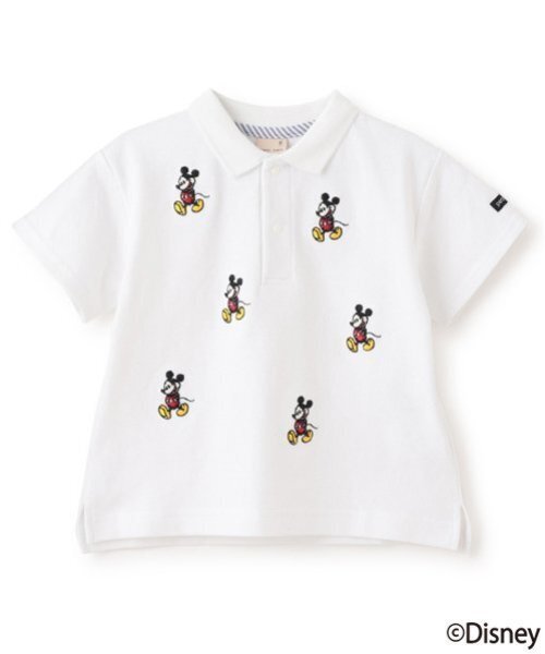 petit main（プティマイン）の「【Disney】ミッキー/刺しゅう半袖ポロ（ポロシャツ・キッズ・ネイビー/アイボリー/グリーン・130cm/110cm/90cm/120cm/100cm/80ｃｍ）」の3枚目の写真