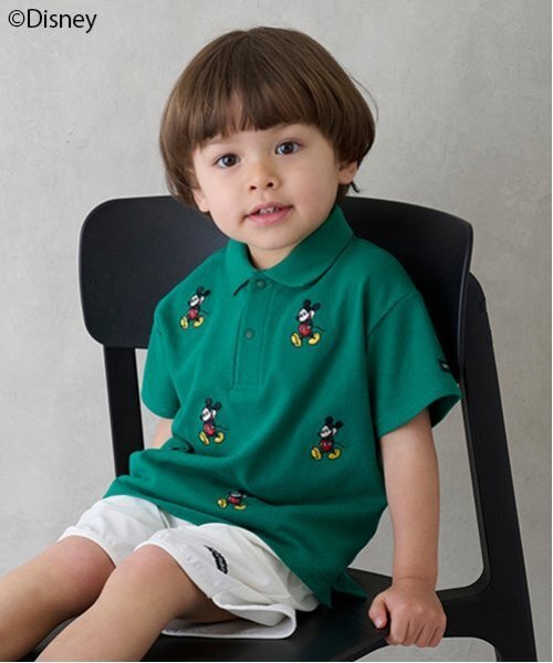 petit main（プティマイン）の「【Disney】ミッキー/刺しゅう半袖ポロ（ポロシャツ・キッズ・ネイビー/アイボリー/グリーン・130cm/110cm/90cm/120cm/100cm/80ｃｍ）」の5枚目の写真