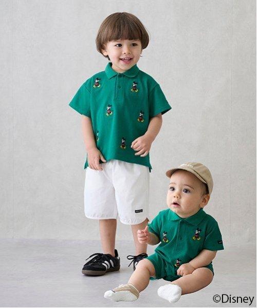 petit main（プティマイン）の「【Disney】ミッキー/刺しゅう半袖ポロ（ポロシャツ・キッズ・ネイビー/アイボリー/グリーン・130cm/110cm/90cm/120cm/100cm/80ｃｍ）」の8枚目の写真