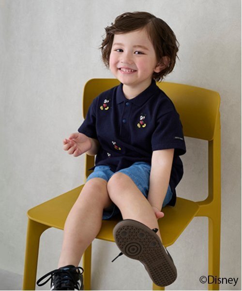 petit main（プティマイン）の「【Disney】ミッキー/刺しゅう半袖ポロ（ポロシャツ・キッズ・ネイビー/アイボリー/グリーン・130cm/110cm/90cm/120cm/100cm/80ｃｍ）」の12枚目の写真