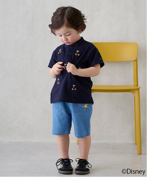 petit main（プティマイン）の「【Disney】ミッキー/刺しゅう半袖ポロ（ポロシャツ・キッズ・ネイビー/アイボリー/グリーン・130cm/110cm/90cm/120cm/100cm/80ｃｍ）」の13枚目の写真