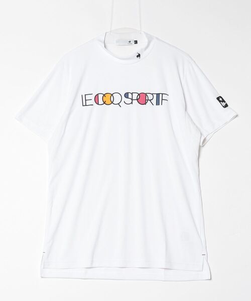 ALPEN / SPORTS DEPO SELECT(アルペンスポーツデポセレクト)の「ルコックスポルティフ ゴルフ カラーブロック柄モックネック半袖シャツ(シャツ/ブラウス・メンズ・ブラック/ホワイト・M/L/LL/3L)」の1枚目の写真