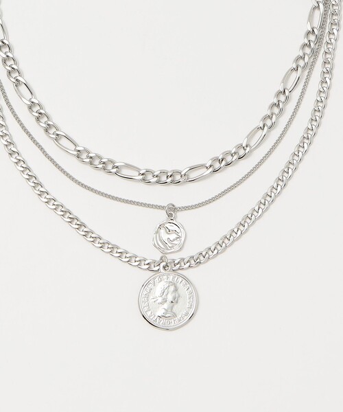 BEAUTY&YOUTH UNITED ARROWS（ビューティーアンドユースユナイテッドアローズ）の「ミックスチェーン コインネックレス-3WAY-（ネックレス・レディース・ゴールド/シルバー・FREE）」の15枚目の写真